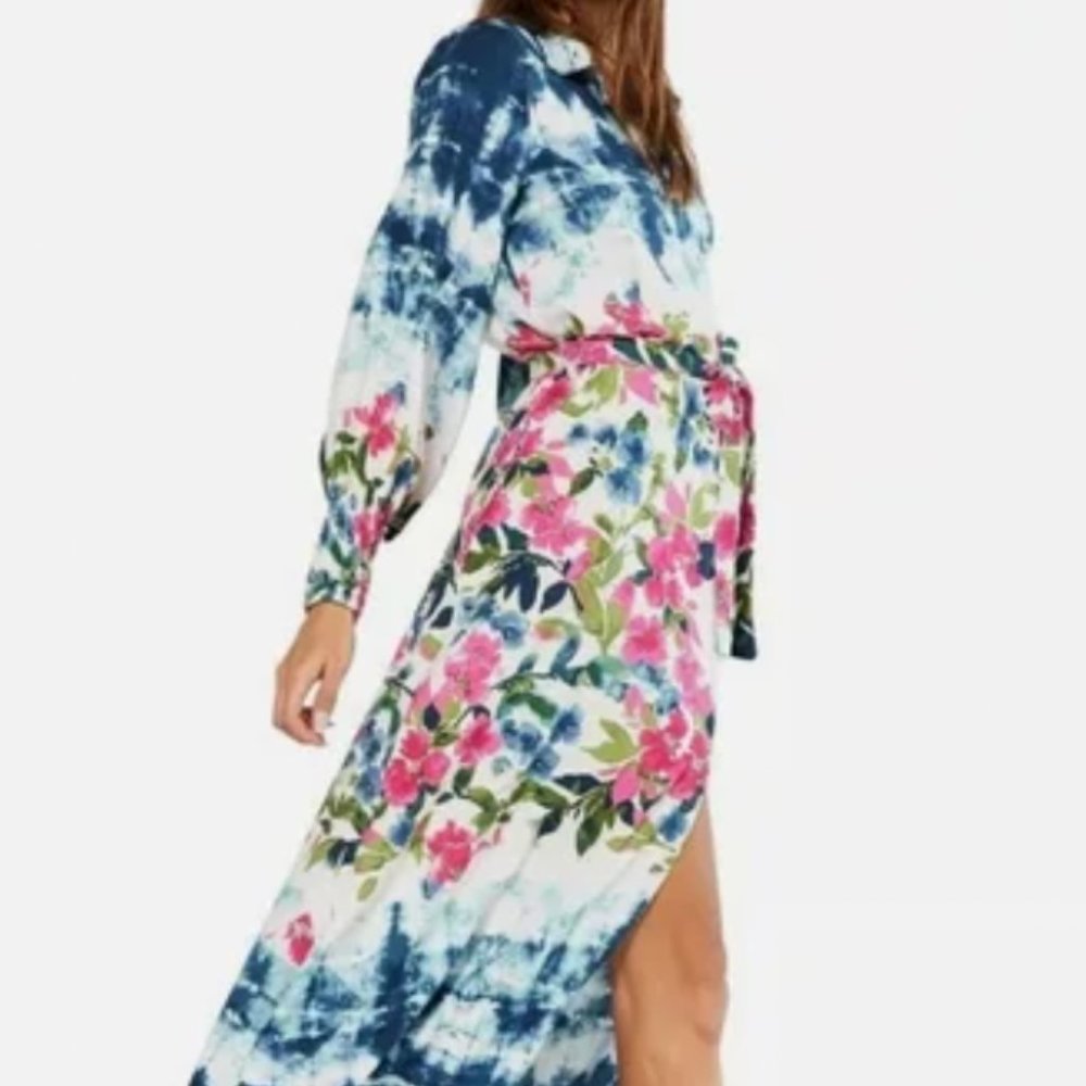 Anthropologie ×MISA LOS ANGELES BETTINA TIE DYE MAXI SHIRT DRESS XS